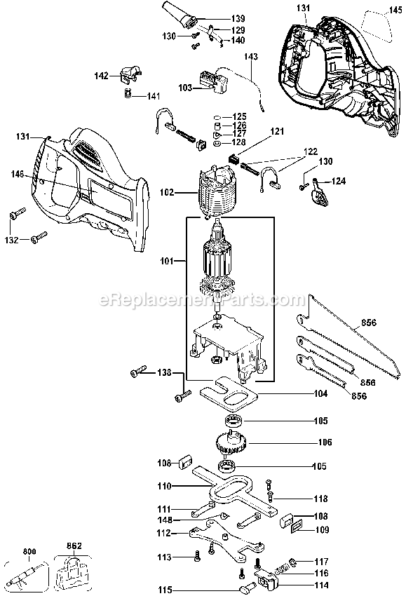 Black and Decker PHS550B (Type 2) Handsaw Power Tool Page A Diagram